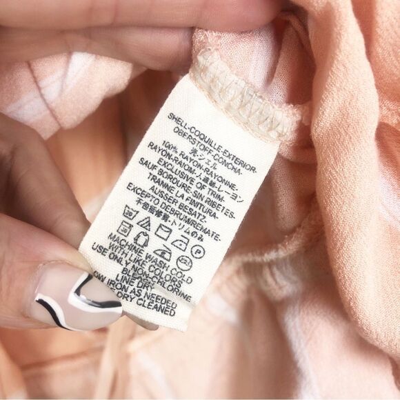 FREE PEOPLE | Samifran Petal Combo Ruffle Long Sleeve Top Women’s Size Large - Picture 13 of 14